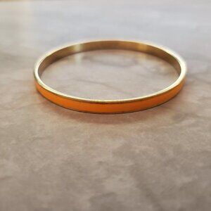 🧡 Vintage 2000's 00's Y2K J.Crew bright Orange Enamal Skinny Bangle Bracelet 🧡
